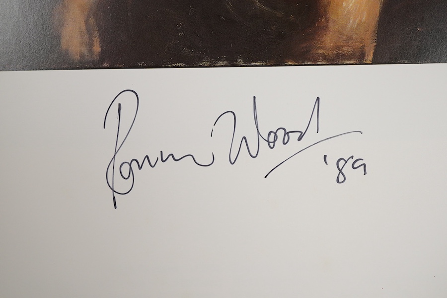 Rolling Stones interest; Ronnie Wood Prints, Series One, the catalogue for the exhibition of his artwork in 1988, signed and dated ‘89 to the first inside leaf, 29.5 x 21cm